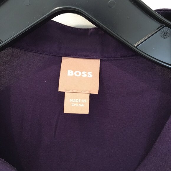 Dark-purple silk blouse, US6 - Picture 3 of 5